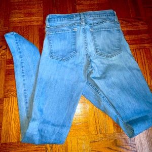 FLYING MONKEY light wash low rise skinny jeans